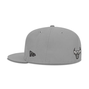 New Era Chicago Bulls Fitted Grey Bottom "Grey Black" (6X Champs Embroidery)