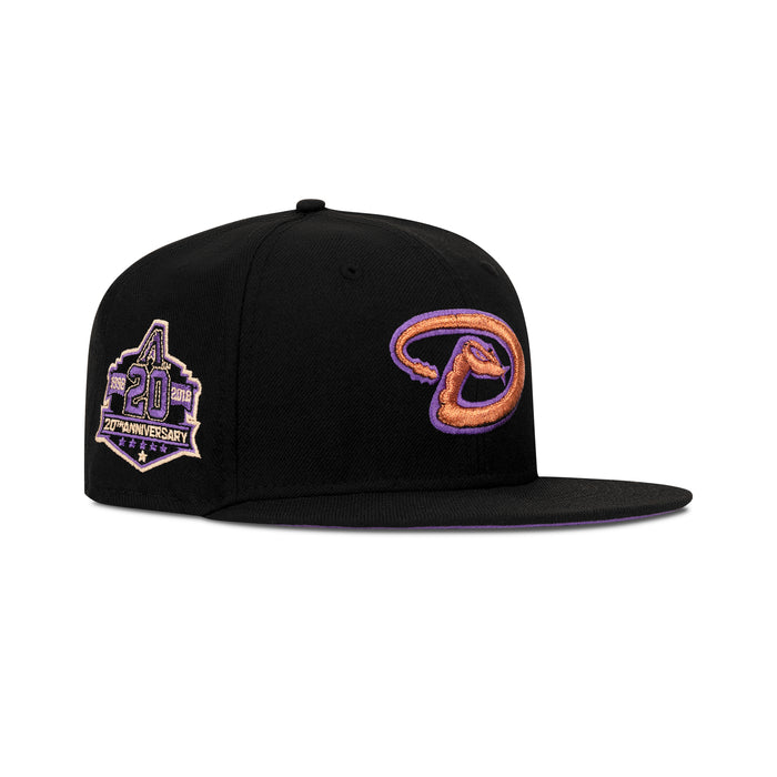 New Era Arizona Diamondbacks Fitted Purple Bottom "Black Copper" (20th Anniversary Embroidery)