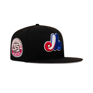 New Era Montreal Expos Fitted Pink Bottom "Black Red Royal" (35th Anniversary Embroidery)