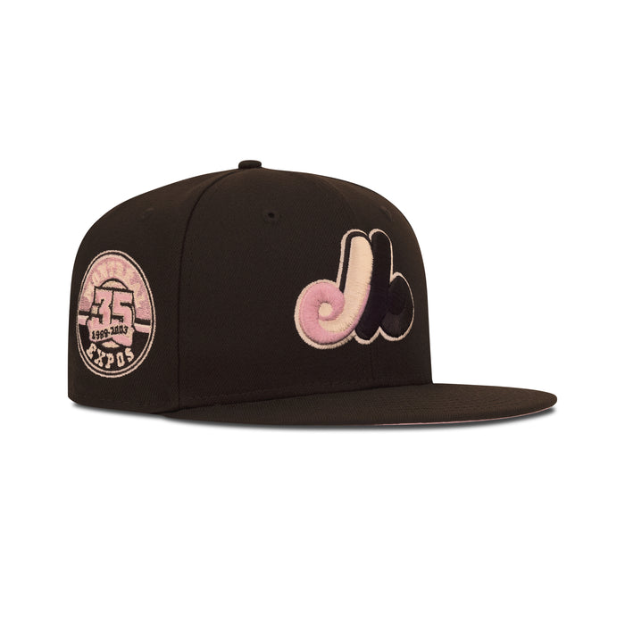 New Era Montreal Expos Fitted Pink Bottom "Brown Pink" (35th Anniversary Embroidery)