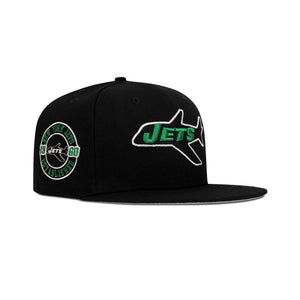 New Era New York Jets Fitted  Grey Bottom "Black Green" (1960 Jets Embroidery)