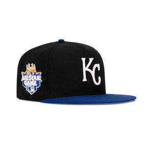 New Era Kansas City Royals Fitted Sky Blue Bottom "Black Royal" (2012 All Star Game Embroidery)