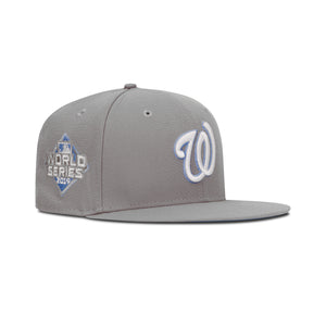 New Era Washington Nationals Fitted Sky Bottom "Grey White Sky" (2019 World Series Embroidery)
