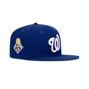 New Era Washington Nationals Fitted Sky Blue Bottom "Royal White" (2019 World Series Embroidery)