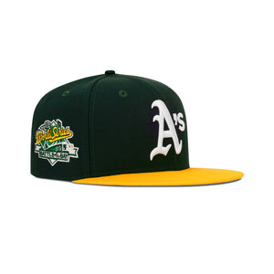 New Era Oakland Athletic's Fitted Grey Bottom "Green Yellow White" (1989 World Series Embroidery)