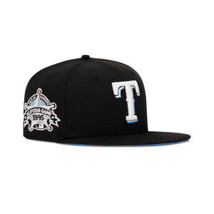 New Era Texas Rangers Fitted Sky Blue Bottom "Black White Sky" (1995 All Star Game Embroidery)