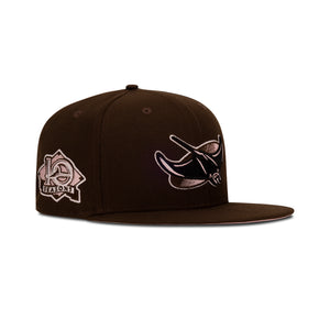 New Era Tampa Bay Rays Fitted Pink Bottom "Brown Pink" (10 Seasons Embroidery)