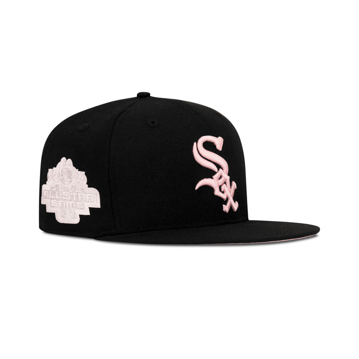 New Era Chicago White Sox Fitted Pink Bottom "Black Pink" (White All Star Game 2003 Embroidery)
