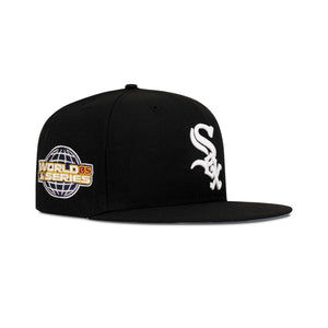 New Era Chicago White Sox Fitted Sky Blue Bottom "Black White" (2005 World Series Embroidery)