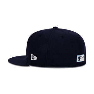 New Era New York Yankees Fitted Sky Blue Bottom "Navy Blue" (75th World Series Embroidery)