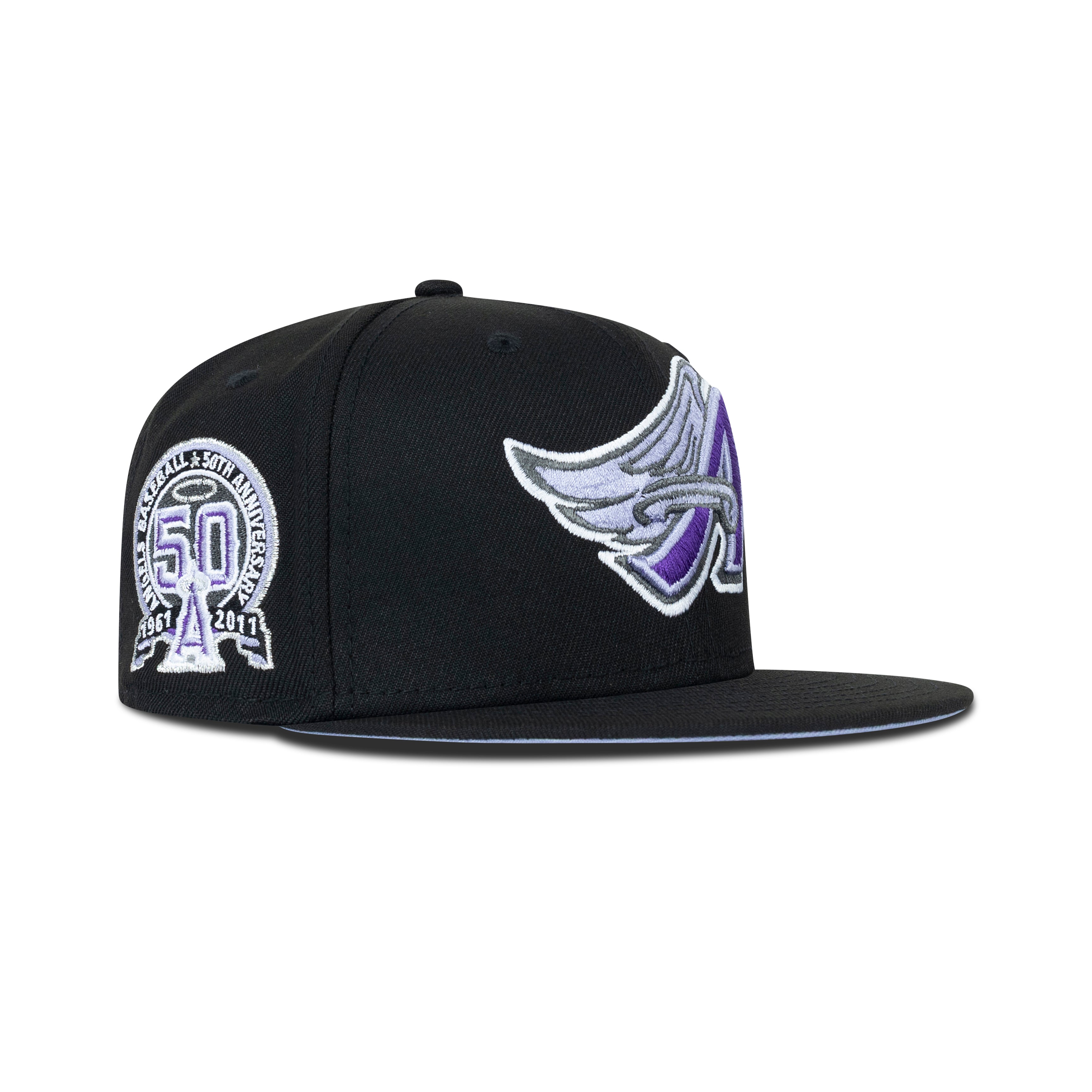 New Era L.A. Anaheim Angels Fitted Lavender Bottom 