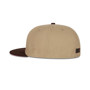 New Era L.A. Anaheim Angels Fitted Red Bottom "Camel Burntwood" (40th Season Embroidery)