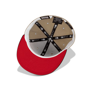 New Era L.A. Anaheim Angels Fitted Red Bottom "Camel Burntwood" (40th Season Embroidery)