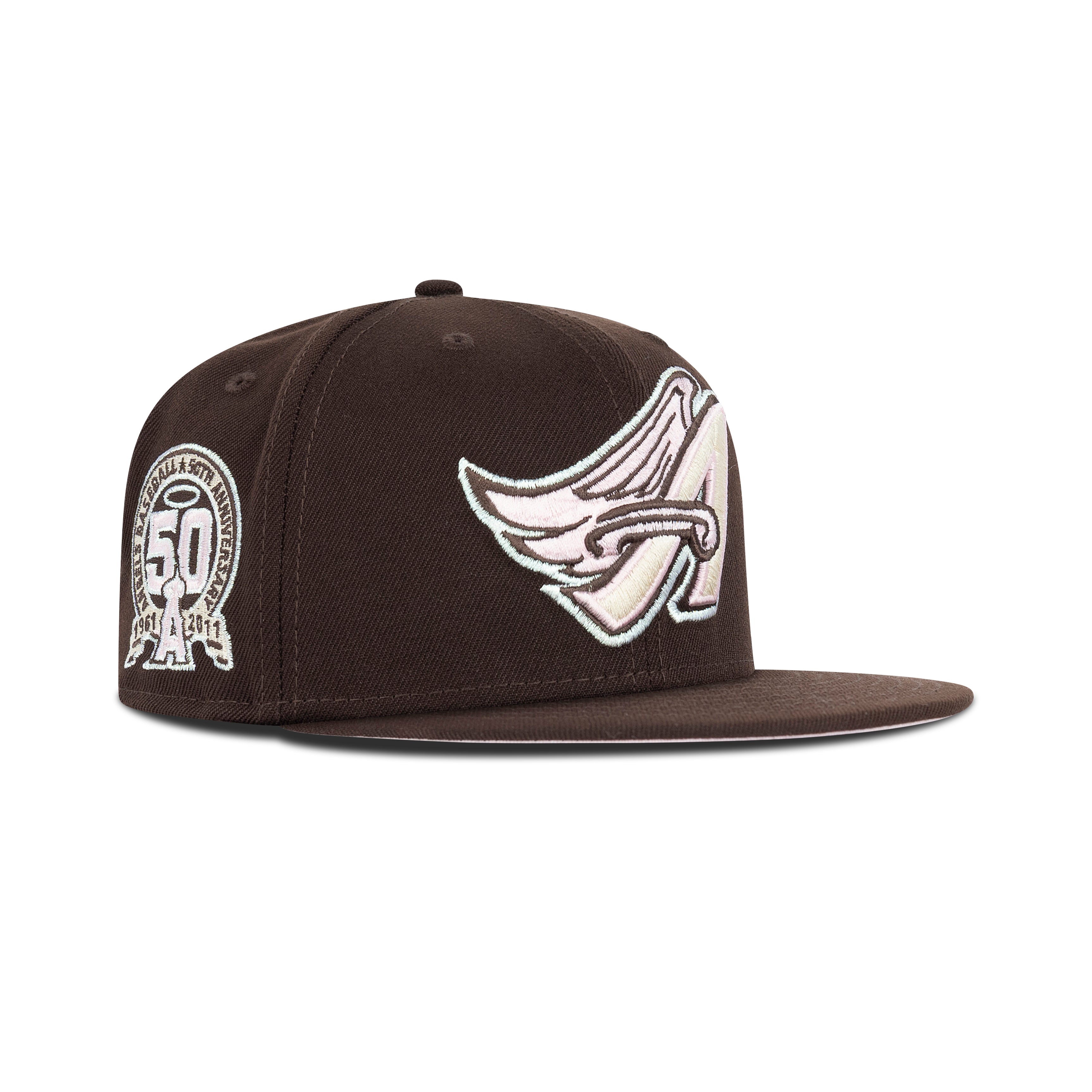 New Era L.A. Anaheim Angels Fitted Pink Bottom 