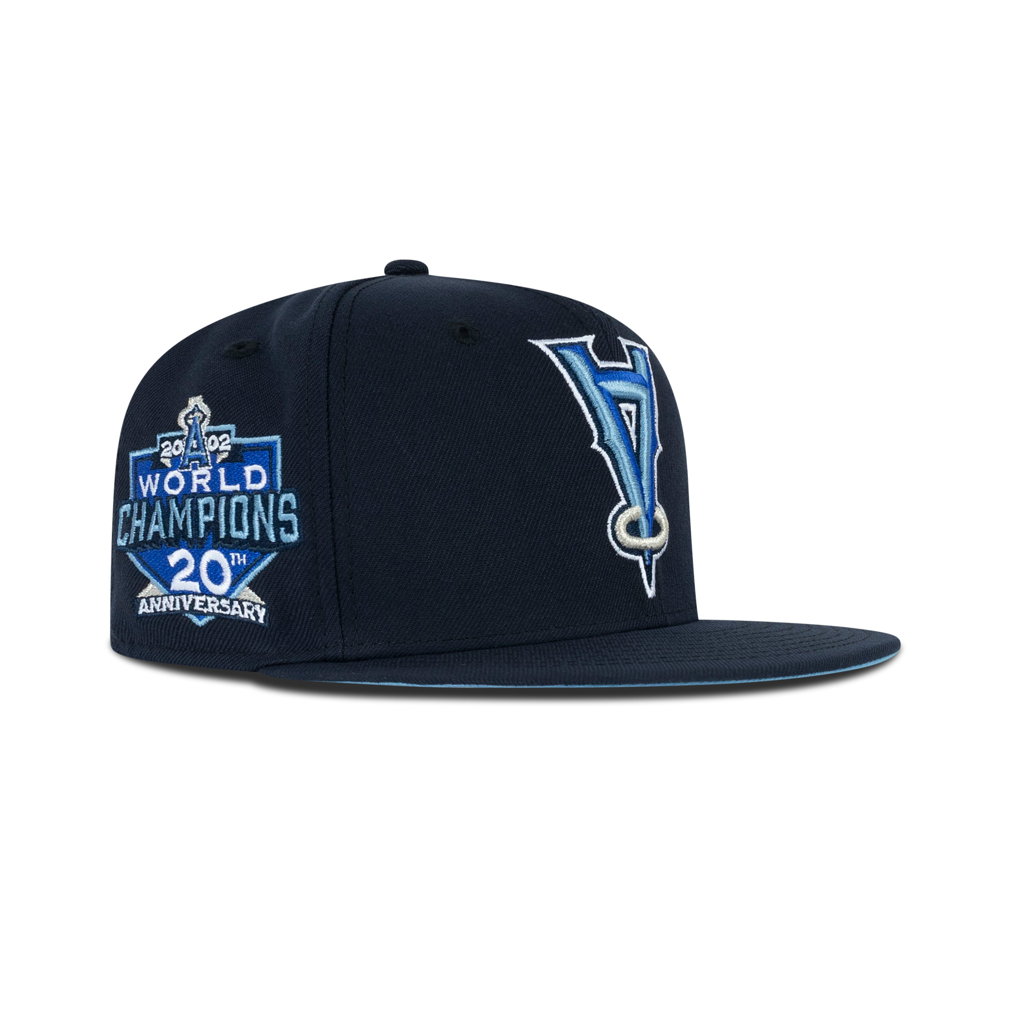 New Era L.A. Anaheim Angels Upside Down Logo Fitted Sky Bottom 