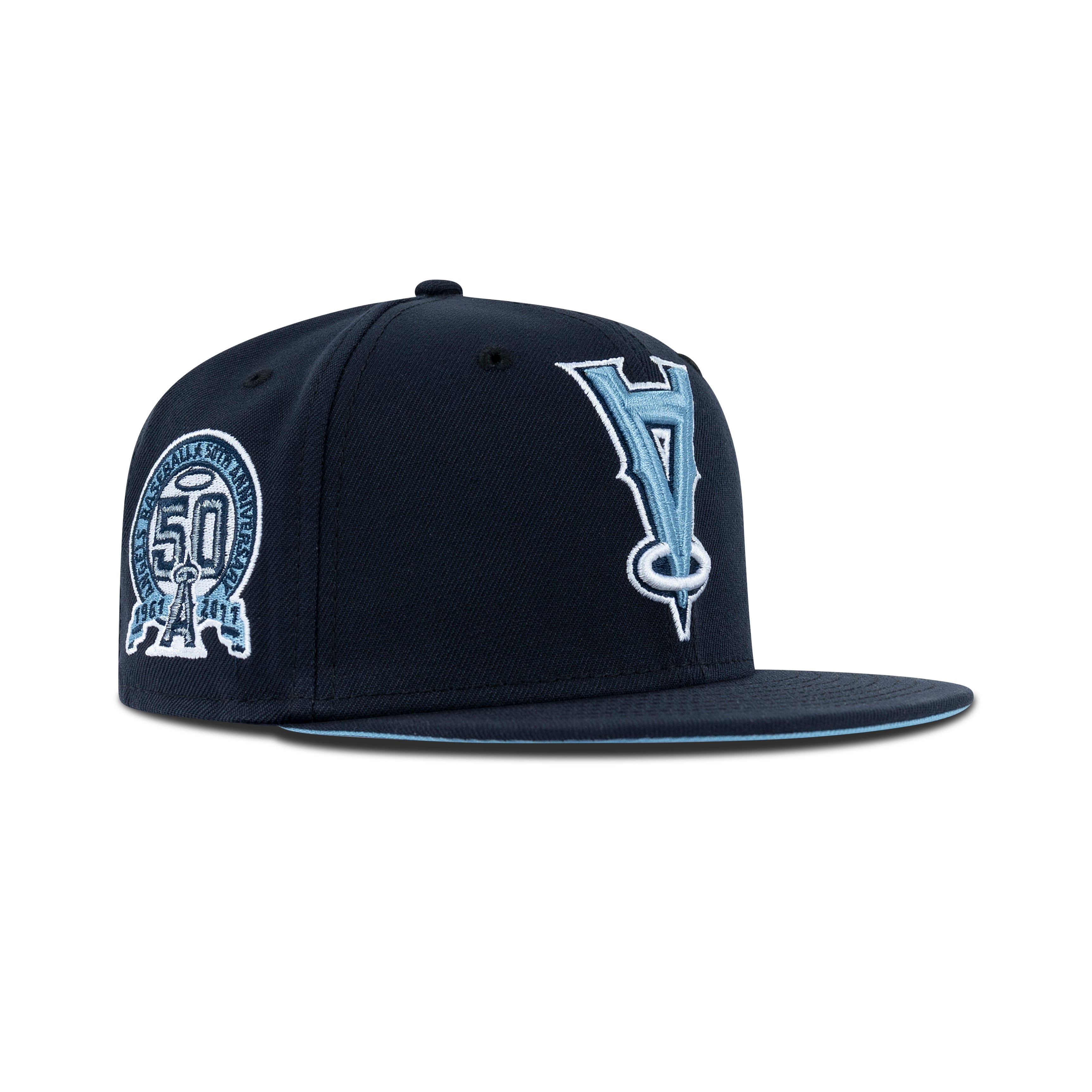 New Era L.A. Anaheim Angels Upside Down Logo Fitted Sky Bottom 