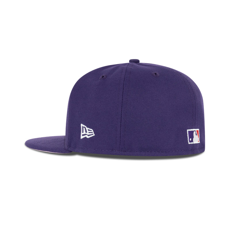 New Era L.A. Anaheim Angels Upside Down Logo Fitted Pink Bottom 