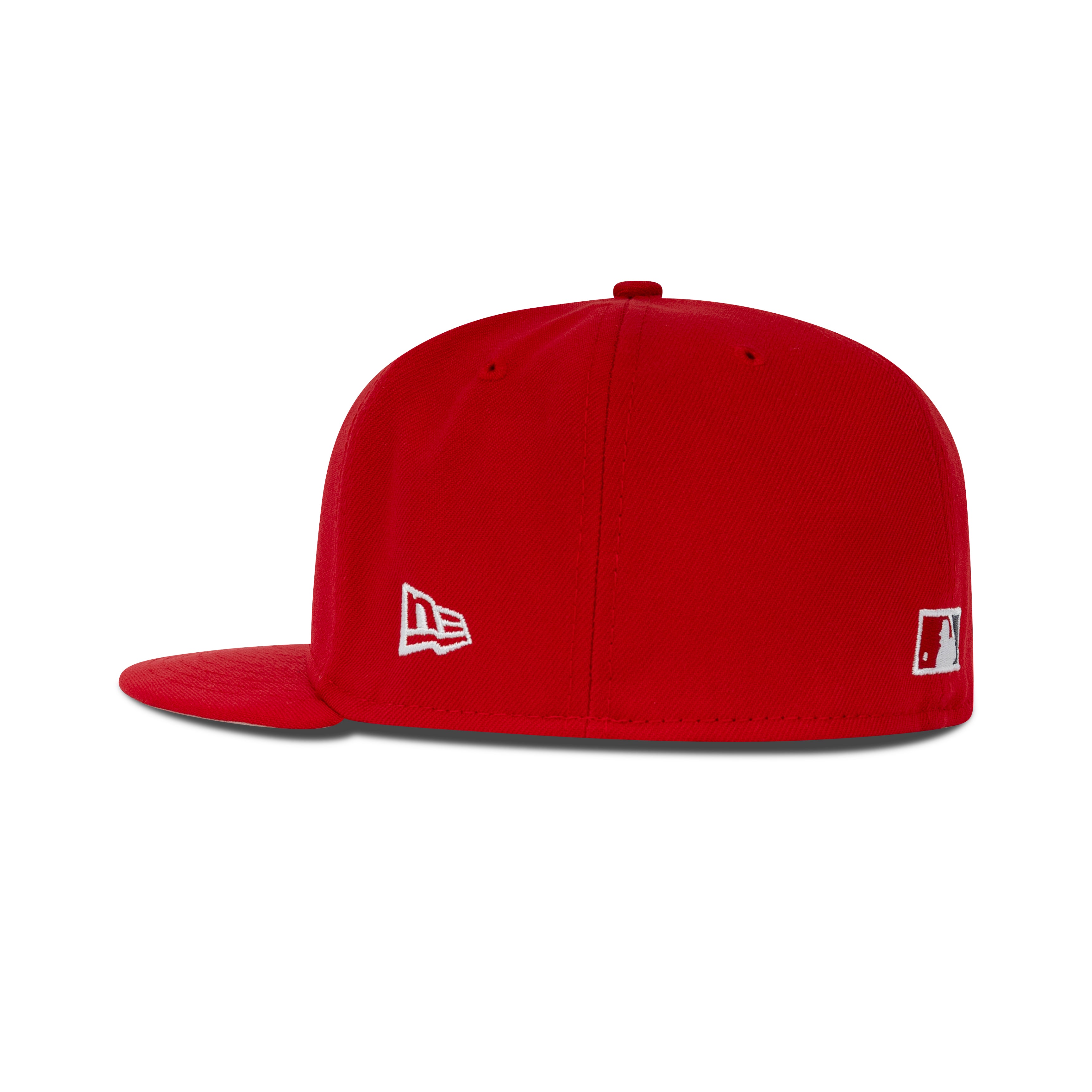 New Era L.A. Anaheim Angels Upside Down Logo Fitted Cream Bottom 