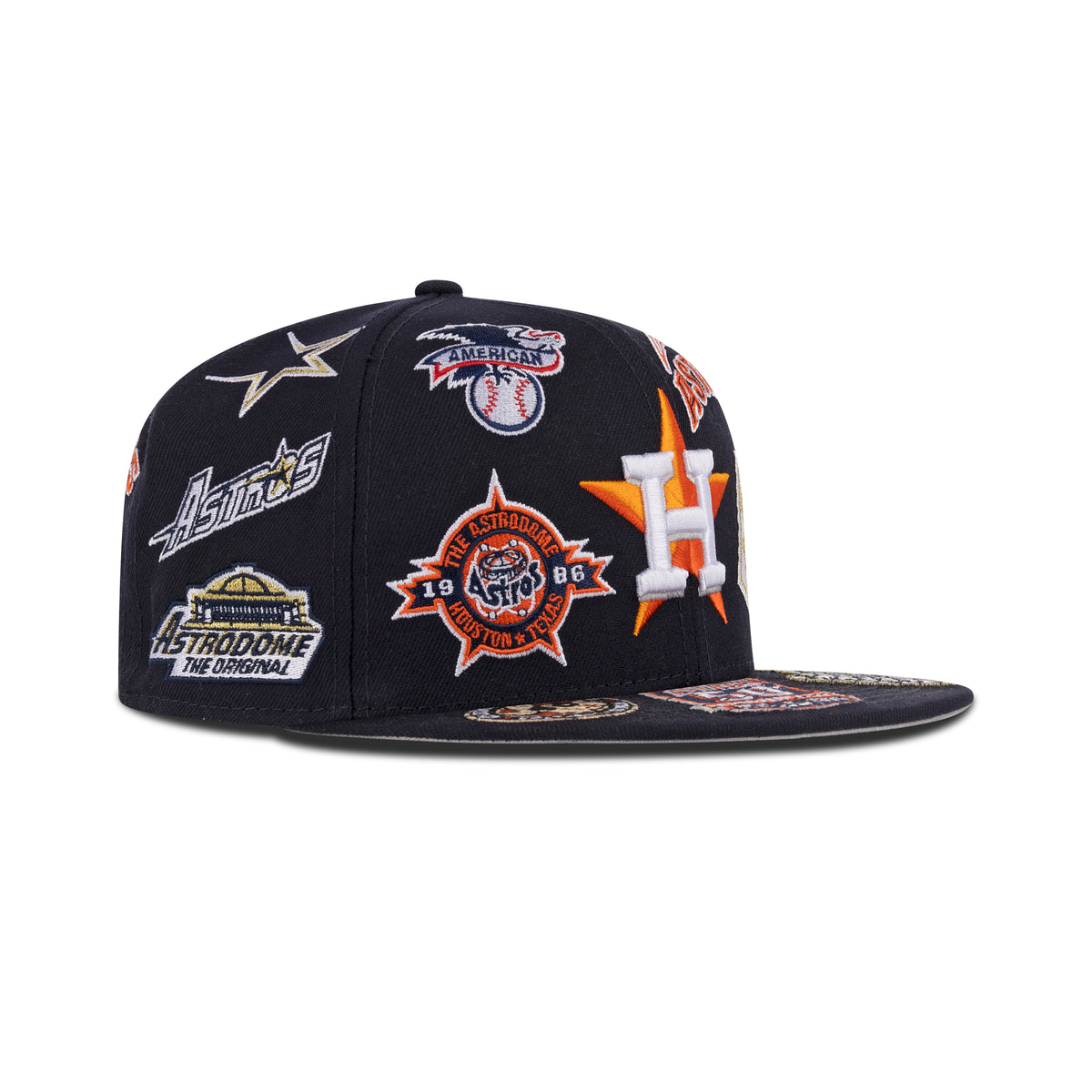 New Era Houston Astros Fitted Grey Bottom 