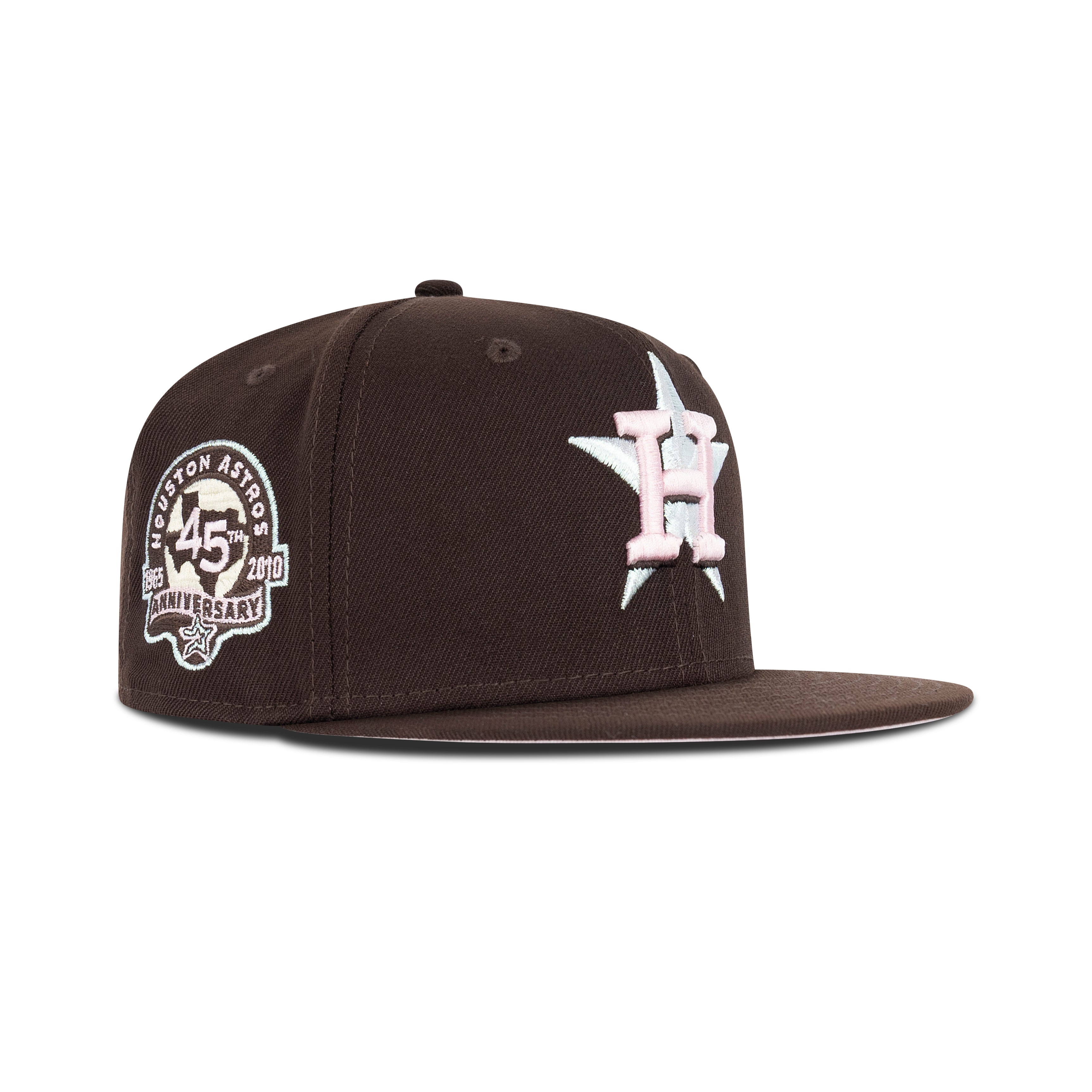 New Era Houston Astros H Logo Fitted Pink Bottom 