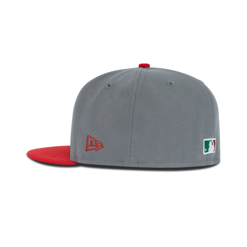 New Era Oakland Athletic's Upside Down Logo Fitted Green Bottom 