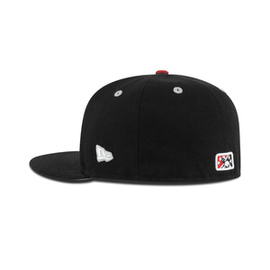 New Era Buffalo Bisons Fitted Grey Bottom "Black Red" (30th Seasons Embroidery)