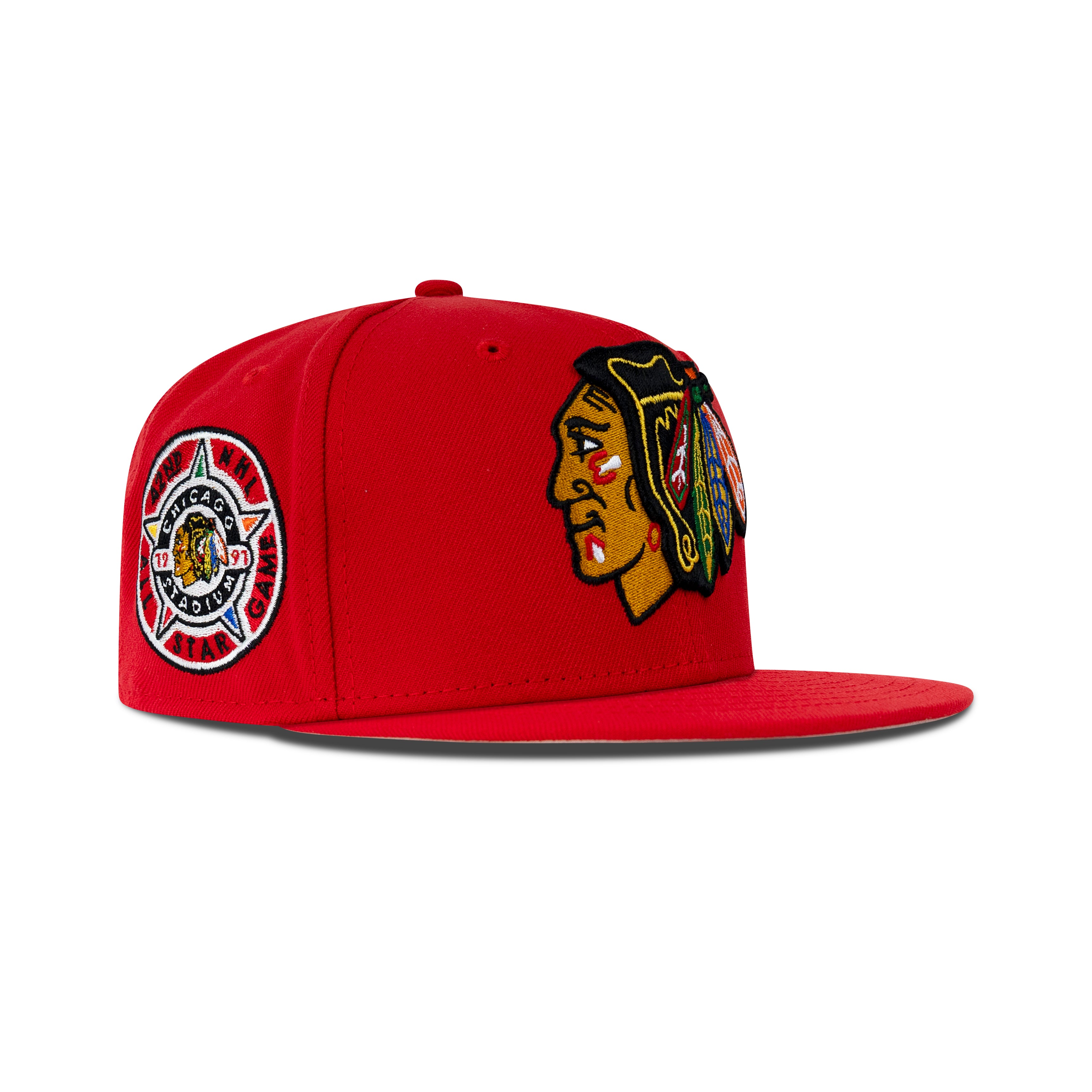 New Era Chicago Blackhawks Fitted Cream Bottom 