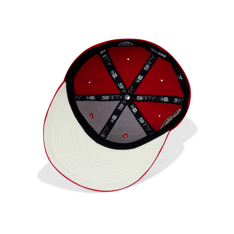 New Era Chicago Blackhawks Fitted Cream Bottom 