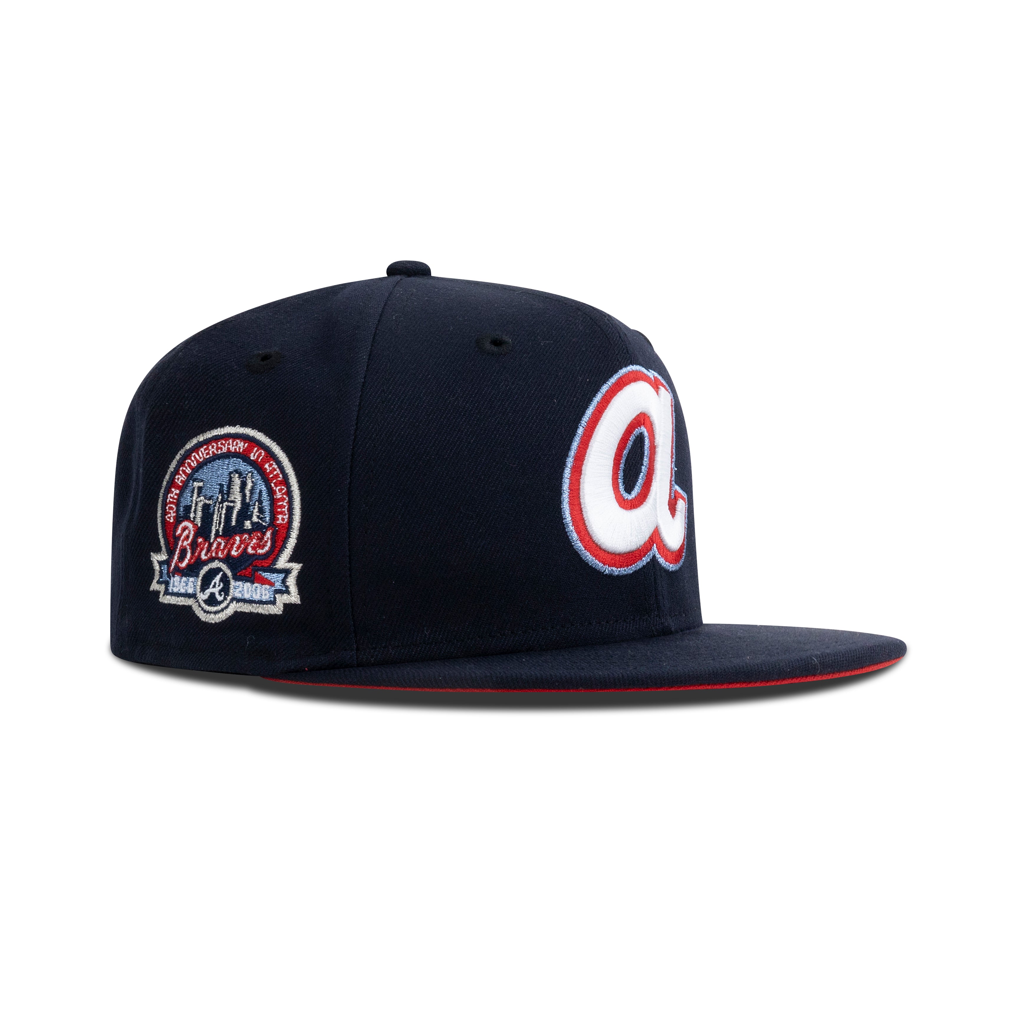 New Era Atlanta Braves Fitted Red Bottom 