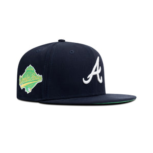 New Era Atlanta Braves Fitted Green Bottom "Navy Blue" (1995 World Series Embroidery)