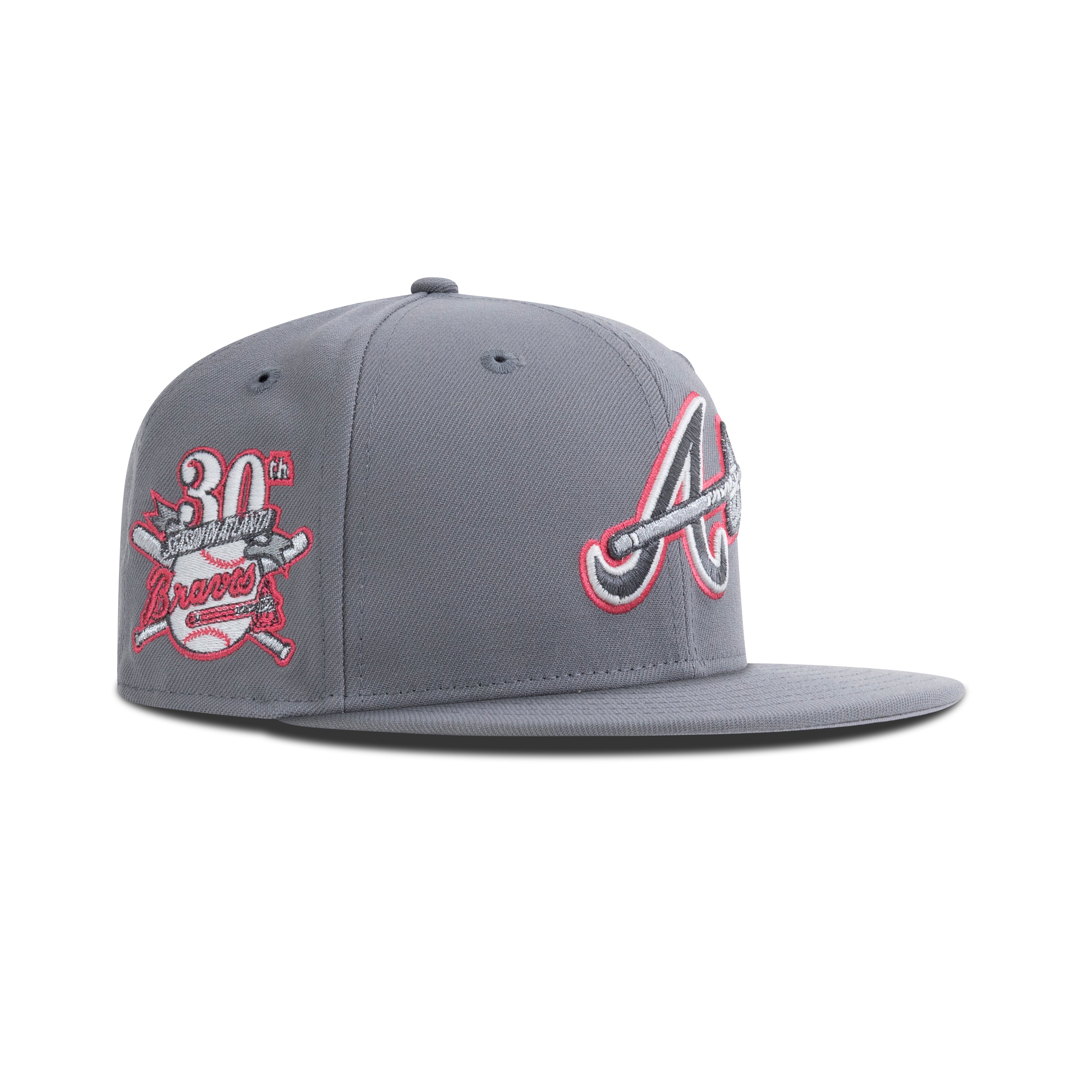 New Era Atlanta Braves Fitted Gray Bottom 