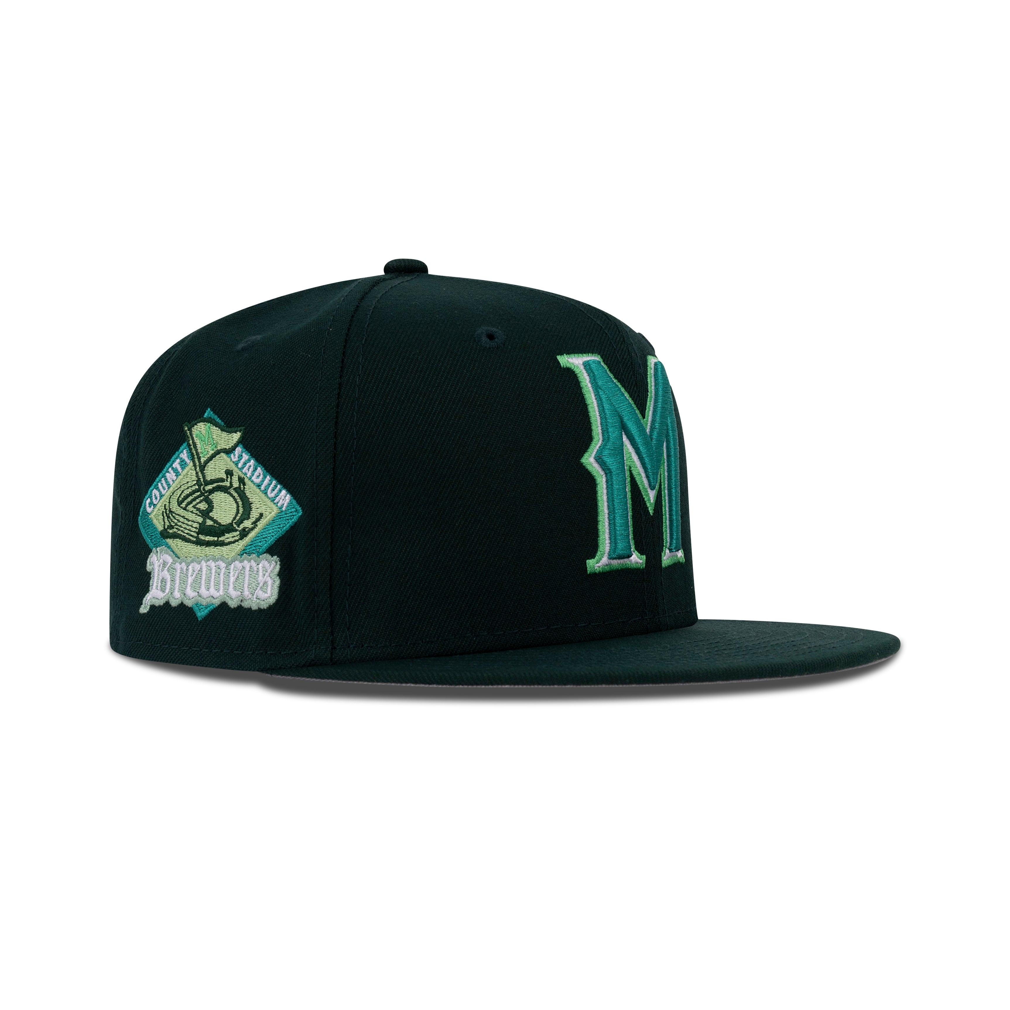 New Era Milwaukee Brewers Fitted Grey Bottom 