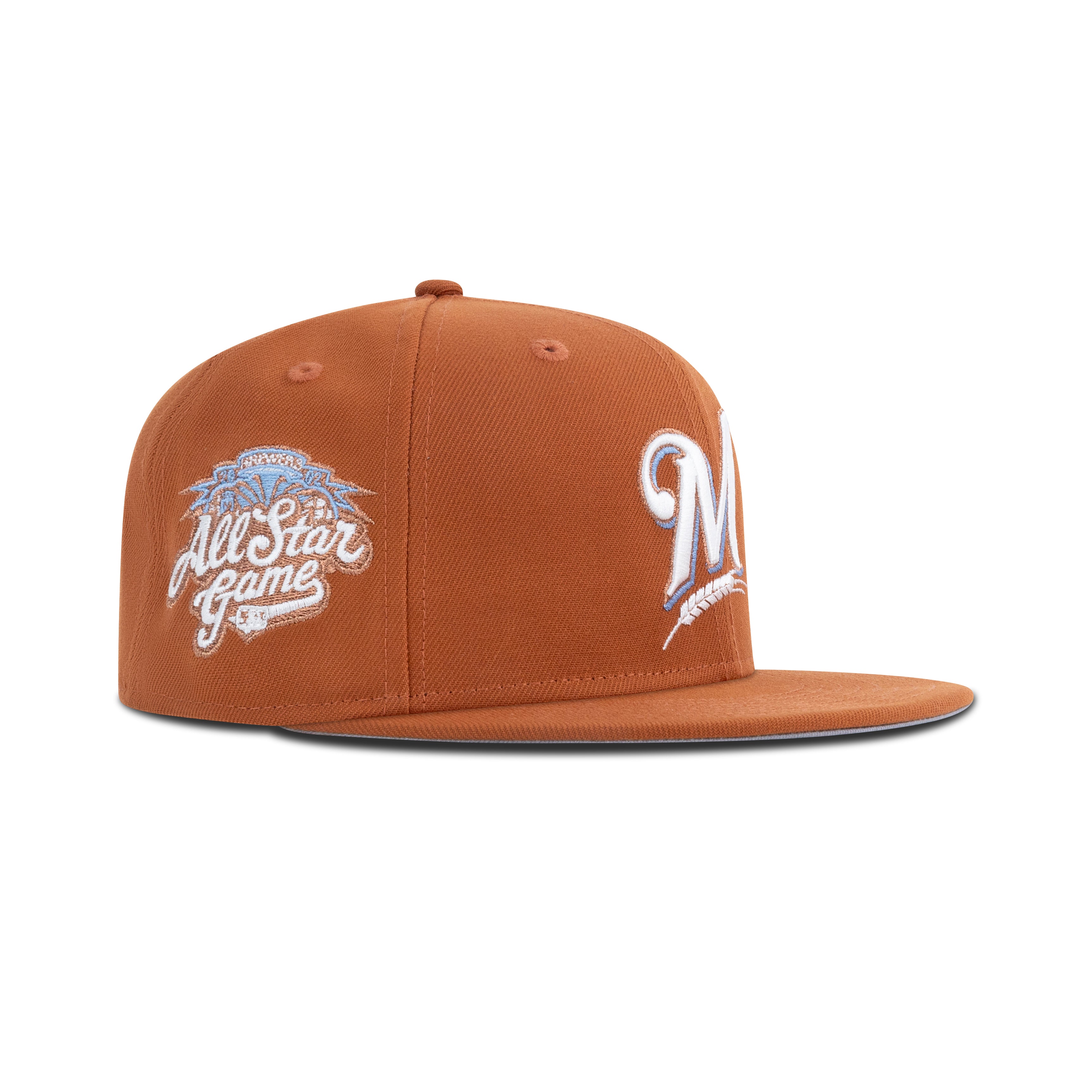 New Era Milwaukee Brewers Fitted Grey Bottom 