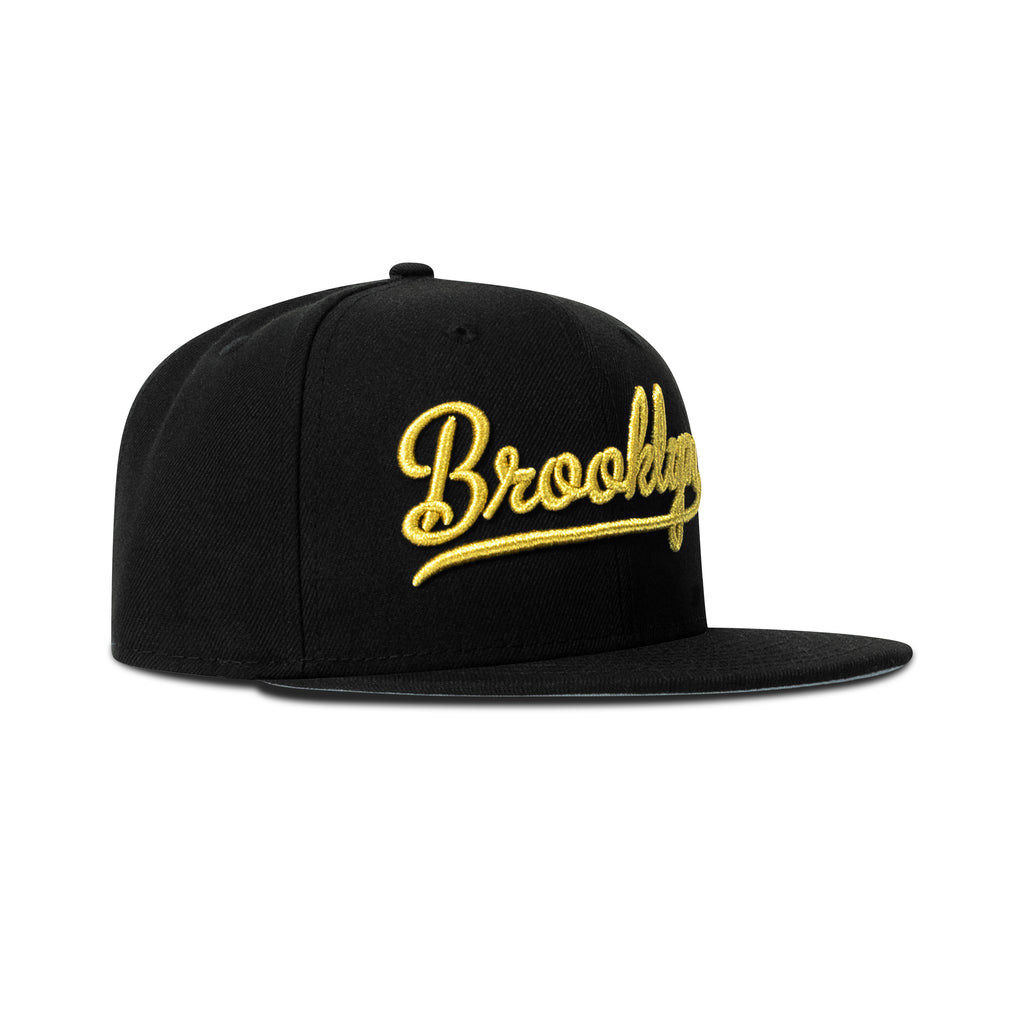 New Era Brooklyn NY Fitted Grey Bottom "Black Gold"