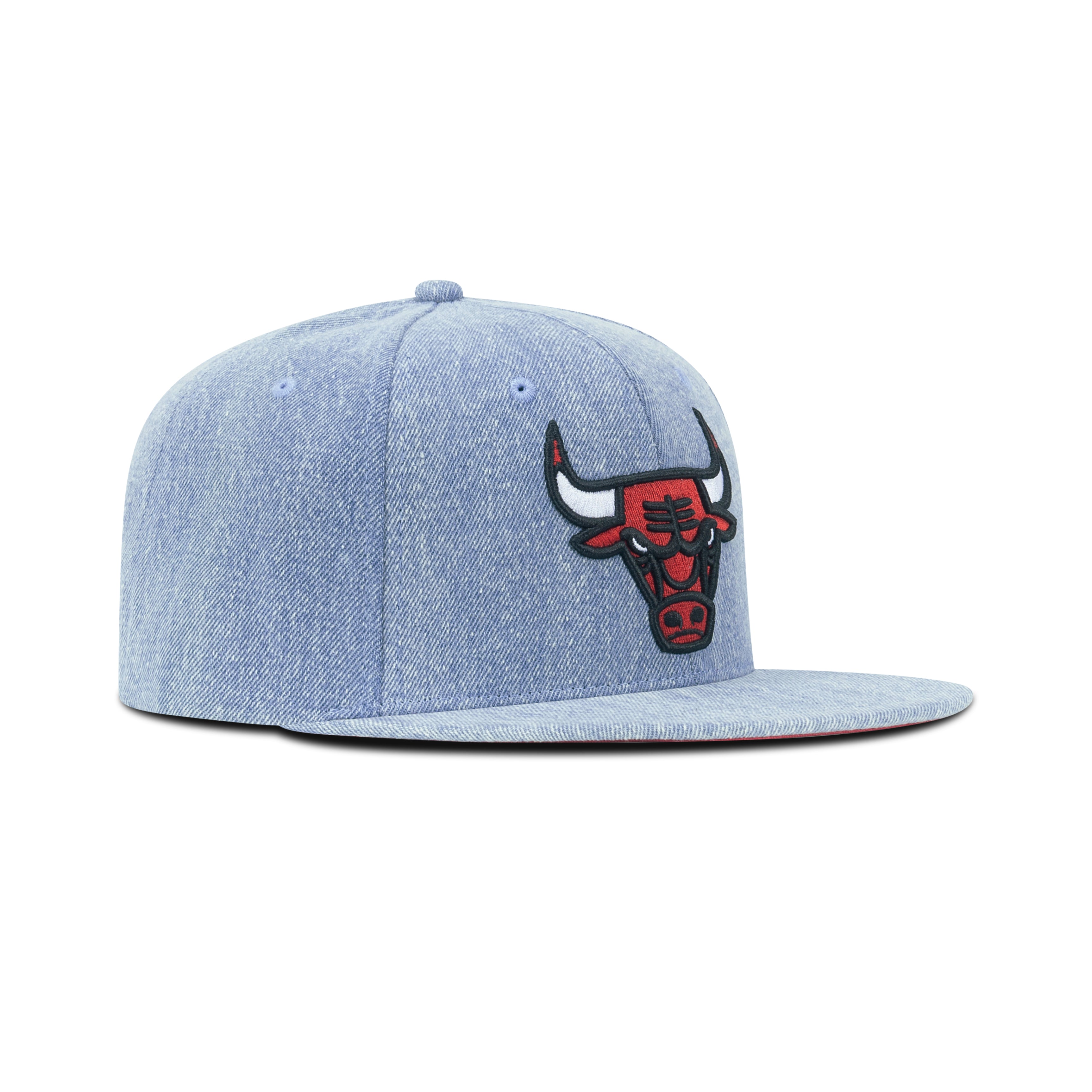 Mitchell & Ness Chicago Bulls Denim Snapback Red Bottom 