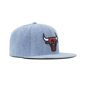 Mitchell & Ness Chicago Bulls Denim Snapback Red Bottom "Denim Blue"