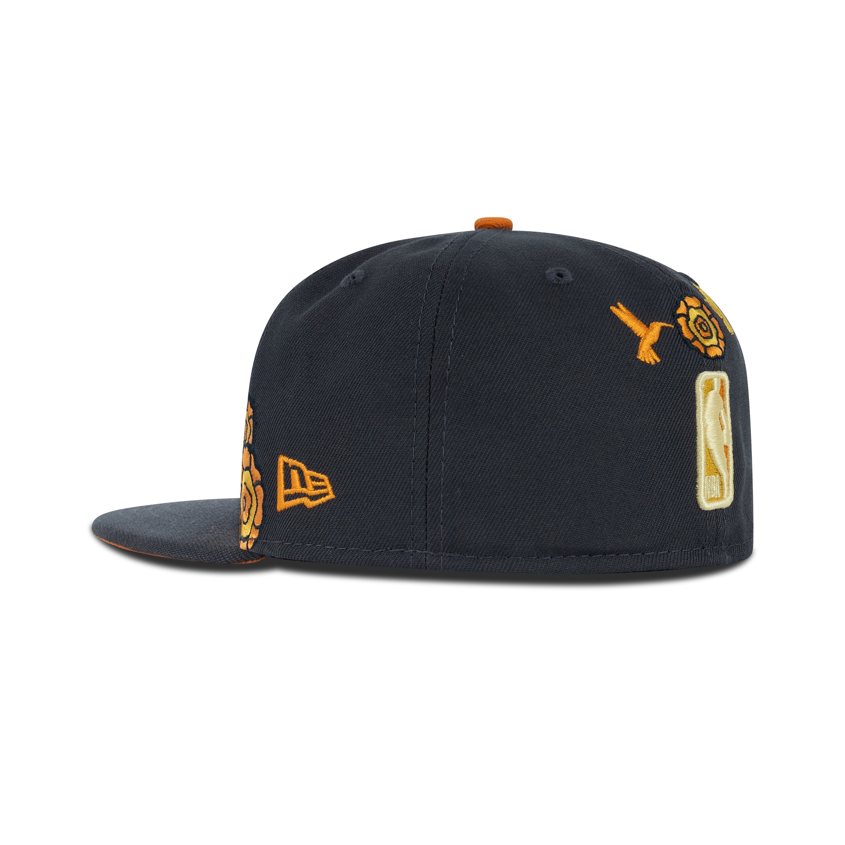 New Era Chicago Bulls Dia De Muertos Fitted Orange Bottom 