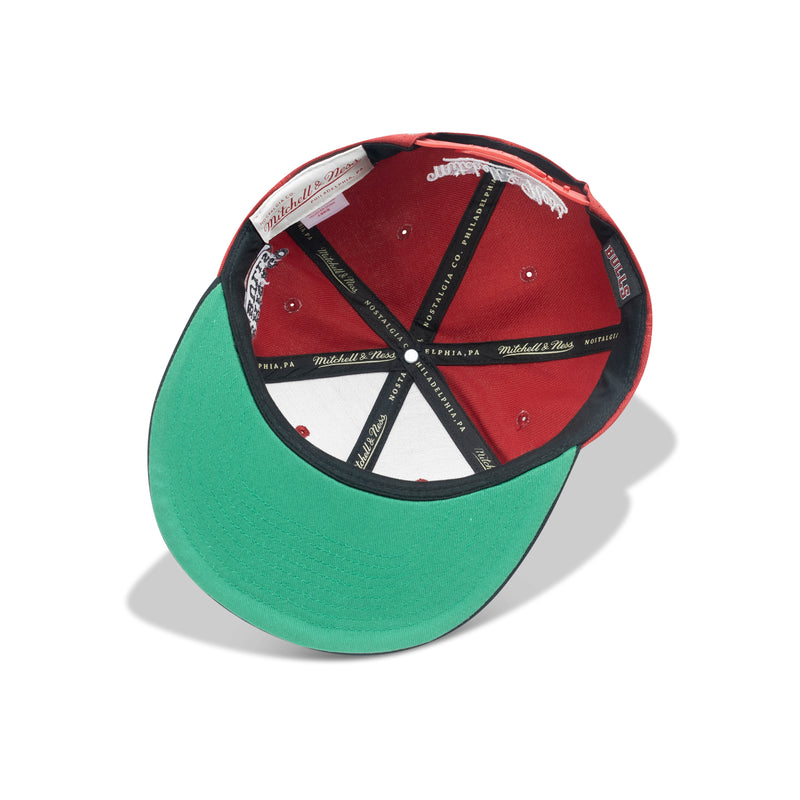 Mitchell & Ness NBA Chicago Bulls Half N Half Snapback Green Bottom 