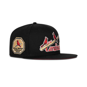 New Era St. Louis Cardinals Fitted Red Bottom "Black Gold Red" (1926 World Series Embroidery)
