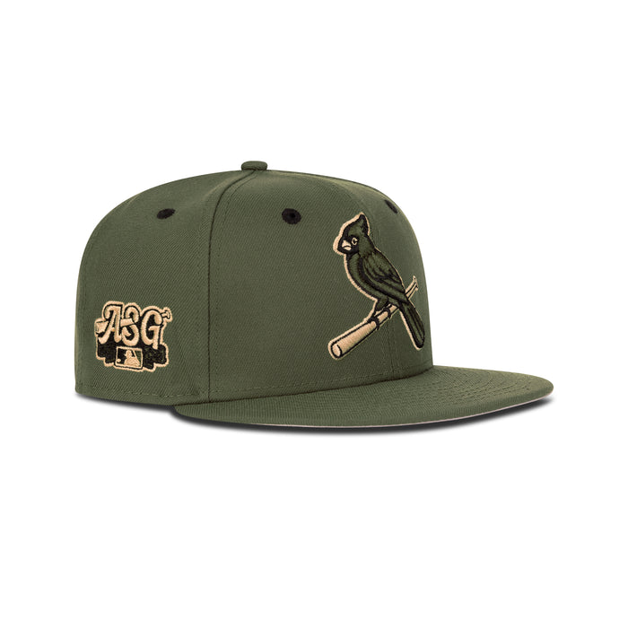 New Era St. Louis Cardinals Fitted Grey Bottom "Olive Green" (2009 All Star Game Embroidery)