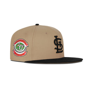 New Era St. Louis Cardinals Fitted Tan Bottom "Wheat Black" (30th Anniversary Embroidery)