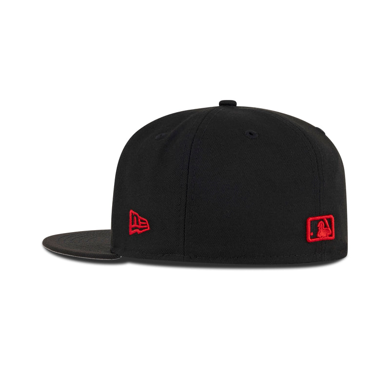 New Era Chicago Cubs Fitted Grey Bottom “Black Red White”