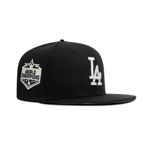 New Era Los Angeles Dodgers Fitted Grey Bottom "Black Silver" (2020 World Champions Embroidery)