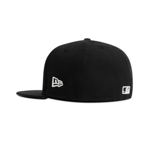 New Era Los Angeles Dodgers Fitted Grey Bottom "Black Silver" (2020 World Champions Embroidery)