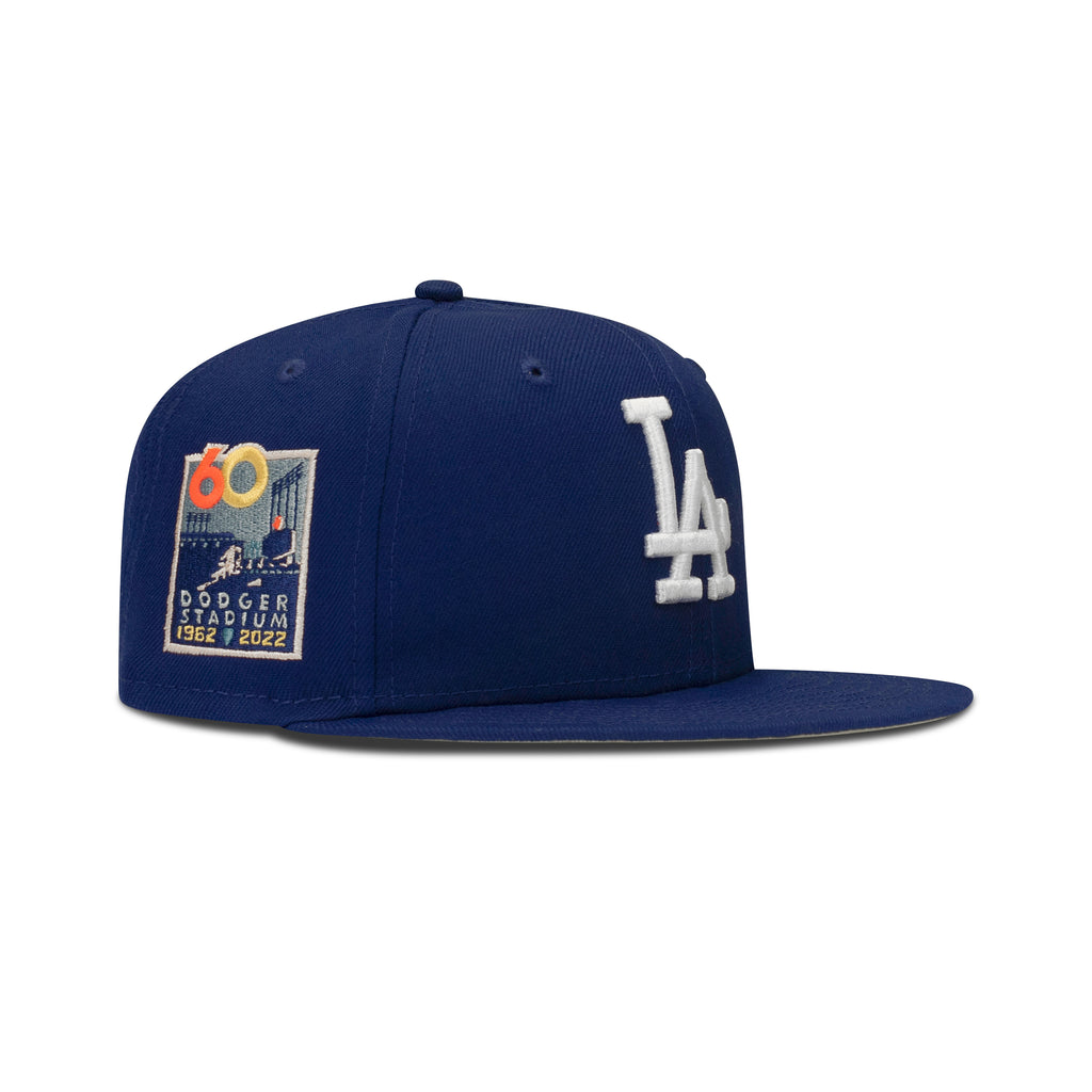 New Era Los Angeles Dodgers Fitted Grey Bottom "Royal White" (1962-2022 Dodgers Stadium Embroidery)
