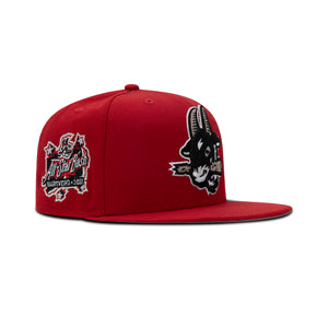 New Era Hartford Yard Goats Fitted Grey Bottom "Red Black Brown" (Hartford 2021 All Star Bash Embroidery)