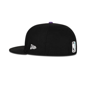 New Era Miami Heat Fitted Grey Bottom "Black Teal Purple" (35th Anniversary Embroidery)