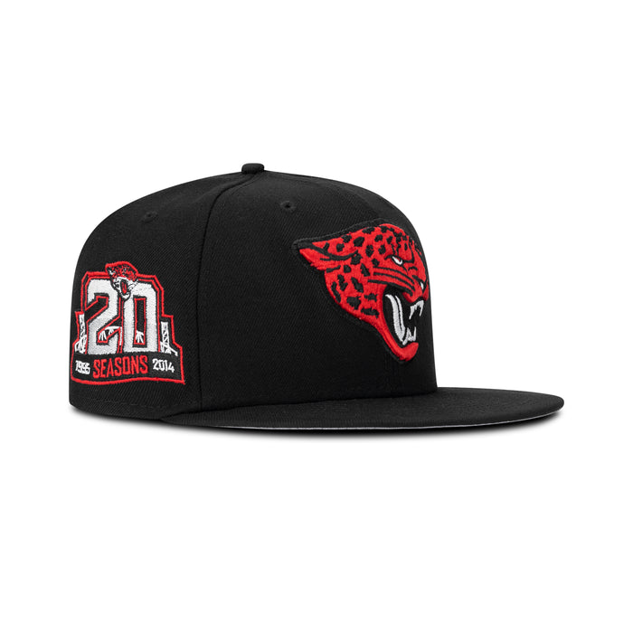 New Era Jacksonville Jaguars Fitted Grey Bottom "Black Red" (20 Seasons Embroidery)