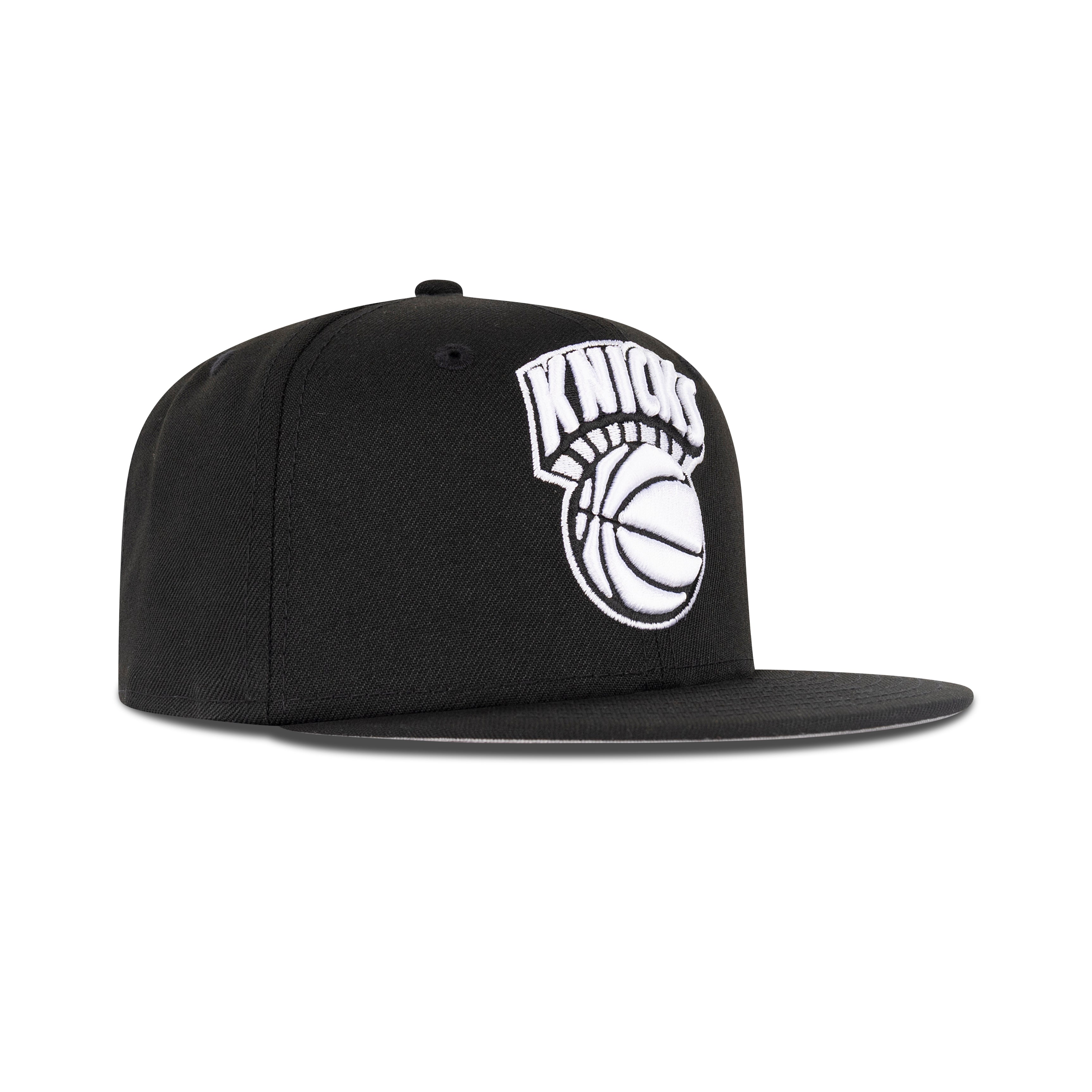 New Era New York Knicks Basketball Logo Fitted Grey Bottom 