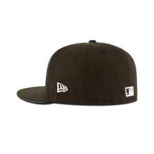 New Era Los Angeles Dodgers Fitted Grey Bottom "Brown White" (2020 World Champions Embroidery)